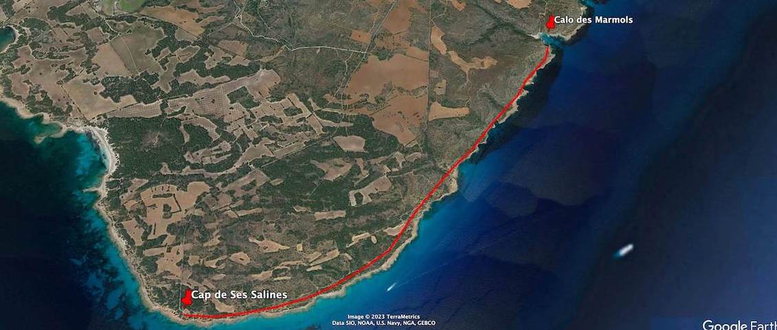wanderweg ses salines nach calo des marmols.jpg Wanderweg Ses Salines nach Calo des Marmols.jpg